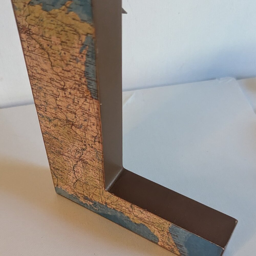 NWT Detailed US Map Letter 'L' Alphabet Sign Michael's Ashland Wall Home Decor - Picture 5 of 8